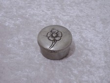 4nDfUJ - Kleine Sandguss Design Zinn Dose - Vintage - 4 cm