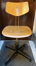 1/7 Werkstattstuhl / Stuhl / höhenverstellbar / S+R Buche / 1960 / 70er Jahre