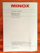 Orig. MINOX Preisliste 2016 -