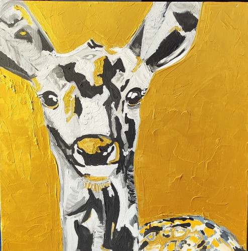 Acrylbild animal rehkitz - acrylbild, animal,