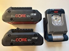 2x BOSCH Akku GBA 18V 4,0 Ah ProCore 1607A350AN von 01/2020 mit GLI VariLED