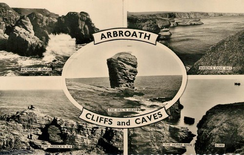 Arbroath cliffs caves - &,