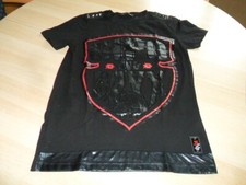 T-Shirt schwarz Gr. S mit Nieten und Glitzer - Cipo & Baxx