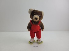 Mechanisches Spielzeug Bär 37cm Rollschuhfahrer Latzhose Vintage 70er #2511092