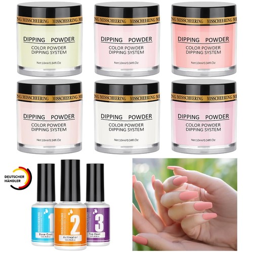 Dipping powder nails - powder, set,