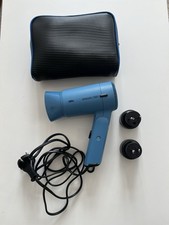 BRAUN Reise-Fön “Silencio 1250”Original Braun Lederetui + Klappgriff / Neuwertig