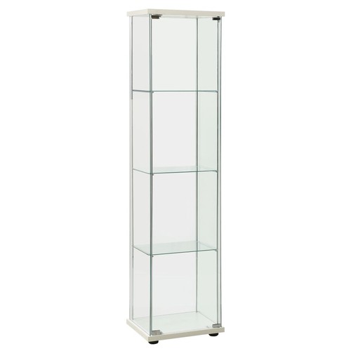 Vidaxl vitrine hartglas weiß - vidaxl,