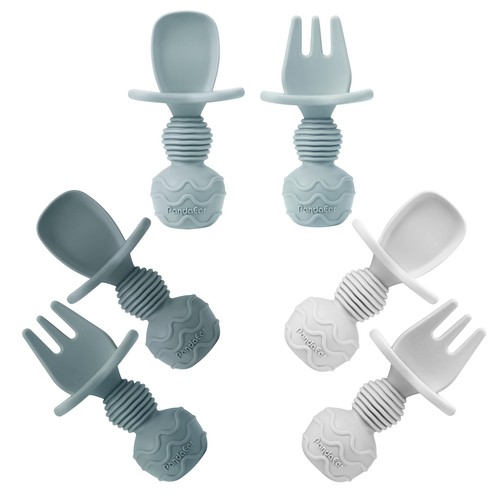 6er pack silikon babylöffel - 6er,