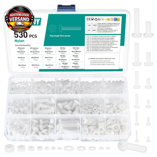 Nylon schrauben muttern set - schrauben,