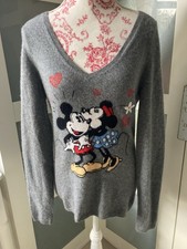 princess goes hollywood Pullover Cashmere Grau  Mini Und Mickymouse Strass
