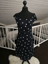 ABOUT YOU Apart Kleid 34xs Marineblau Sterne Midikleid Rüschen Volant 