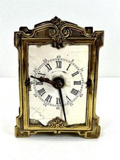 Alter antik Wecker Kaminuhr mechanisch Tischuhr Reisewecker Antiquität #6724