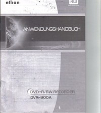 ellion DVR 900 A Bedienungsanleitung Gebrauchsanleitung Benutzeranleitung Anleit