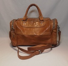 YERBALES Vintage All-Leather Reisetasche Made in Paraguay Braun Unisex