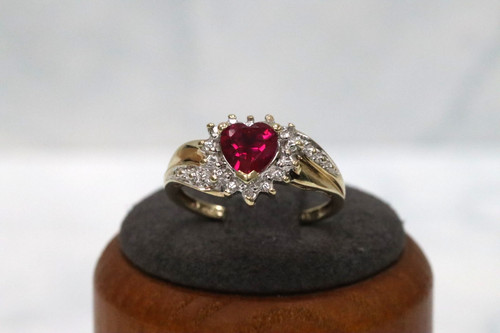 Herz ring gelbgold - kt,