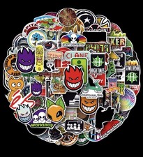 50 Skateboard Sticker Set
