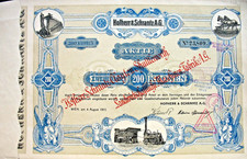 Hofherr-Schrantz Landwirtschaftliche Maschinen Aktie Wien 1911 Österreich Ungarn