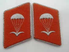 original DDR NVA Fallschirmjäger 1Paar Kragenspiegel für Offiziere & Fähnriche