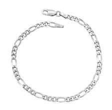 Damen Figaroarmband 925 Sterling Silber rhodiniert 3,5mm 17 - 22 cm Figarokette