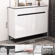 Schuhschrank bis 20 Paar mit 3 Türen und 2 Schubladen Schuhregal Kommode Weiß DE