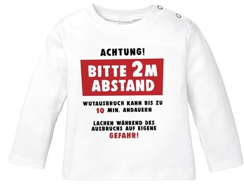 Baby langarmshirt wutausbruch - langarmshirt,
