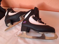 K2 Schlittschuhe Eiskunstlauf Damen, Gr. 38, schwarz-weiß mit Tasche