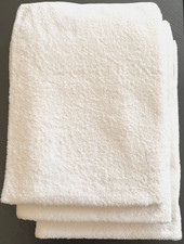 3 Frottee Handtücher Weiß 140x100 cm Dusch-u. Badetücher 100% Baumw. weich dick!