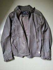 G-Star - Herren Lederjacke - 100 % Lammleder - Grau - Gr  L -