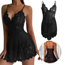 Damen negligé schwarz spitze - negligé,