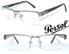 PERSOL BRILLE GRAU CARBON 2374-V HALBRAND HERREN FASSUNG 3345 GESTELL TECH 8403