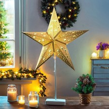 LED Papierstern mit Standfuß
