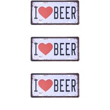  3 Pack Retro-Metallschilder