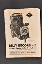 AGFA Billy Record  Bedienungsanleitung