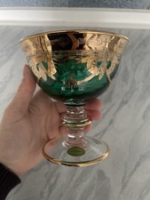 Kelch aus Glas Handarbeit Retro Vintage