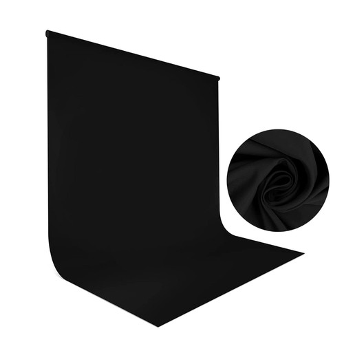 Fotohintergrund schwarz 5x2 - fotohintergrund, 1,5x2