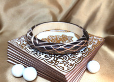 Armreif Armband Chunky Holz