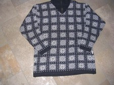 Pullover Zipper schwarz grau Gr. M Flomax neuwertig Schurwolle