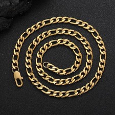 Figaro Kette 6mm Edelstahl 18K