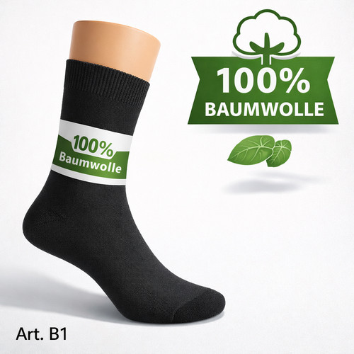 Herren baumwollsocken schwarz - baumwollsocken,