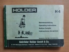 HOLDER Vielzweckgerät H4 Betriebsanleitung Wartung Handbuch 1976 Hacke Mähwerk