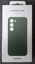 Samsung Leather Case für das Galaxy S23 Original Backcover dunkel Grün