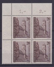 Berlin 233 Eckrand links oben 4er Block 700 Jahre Schönberg 20 Pf postfrisch