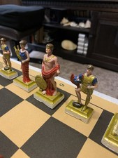 Exklusiv Schachspiel,Zinn Bemalt