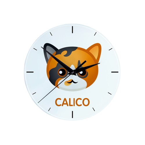 Schildpatt uhr mit katze - schildpatt,