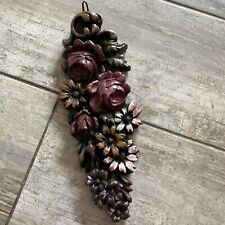 Handarbeit Wachs J. u. G Roscher Wand Deko Marina Roscher Blumen Antik