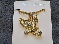 Adler Strass ANHÄNGER HALSKETTE Farbe Gold