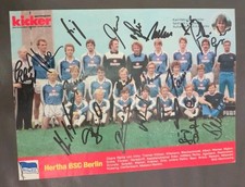 22 original Autogramme auf Mannschaftsbild Von Hertha BSC Berlin,DFB,1978,Kicker