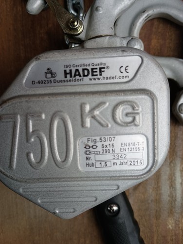 Hadef hebelzug 75t 750kg - hadef,