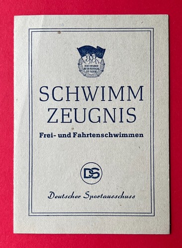 Ddr schwimm zeugnis - ddr,