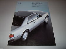 Prospekt Mercedes-Benz C124 Coupé 230 CE / 300 CE Stand 01/1988